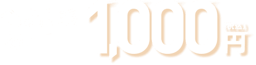 全身脱毛1回 1,000円(税込)